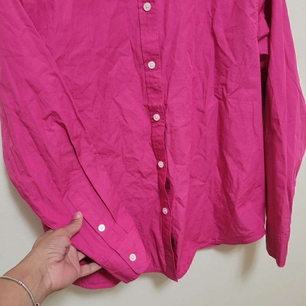 Aritzia Wilfred Free Cotton Button Up Shirt Pink XS - Picture 3 of 8